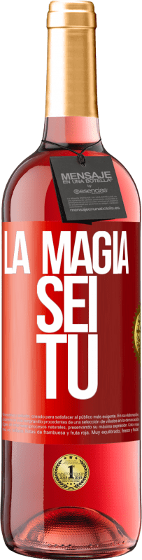 29,95 € | Vino rosato Edizione ROSÉ La magia sei tu Etichetta Rossa. Etichetta personalizzabile Vino giovane Raccogliere 2024 Tempranillo