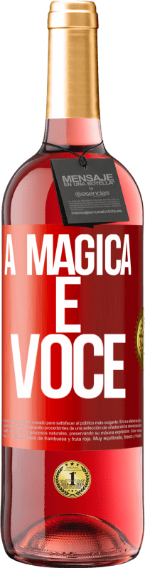 29,95 € | Vinho rosé Edição ROSÉ A mágica é você Etiqueta Vermelha. Etiqueta personalizável Vinho jovem Colheita 2023 Tempranillo
