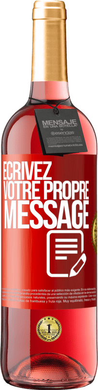 29,95 € Envoi gratuit | Vin rosé Édition ROSÉ Écrivez votre propre message Étiquette Rouge. Étiquette personnalisable Vin jeune Récolte 2025 Tempranillo