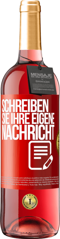 29,95 € | Roséwein ROSÉ Ausgabe Schreib deine eigene Nachricht Rote Markierung. Anpassbares Etikett Junger Wein Ernte 2024 Tempranillo