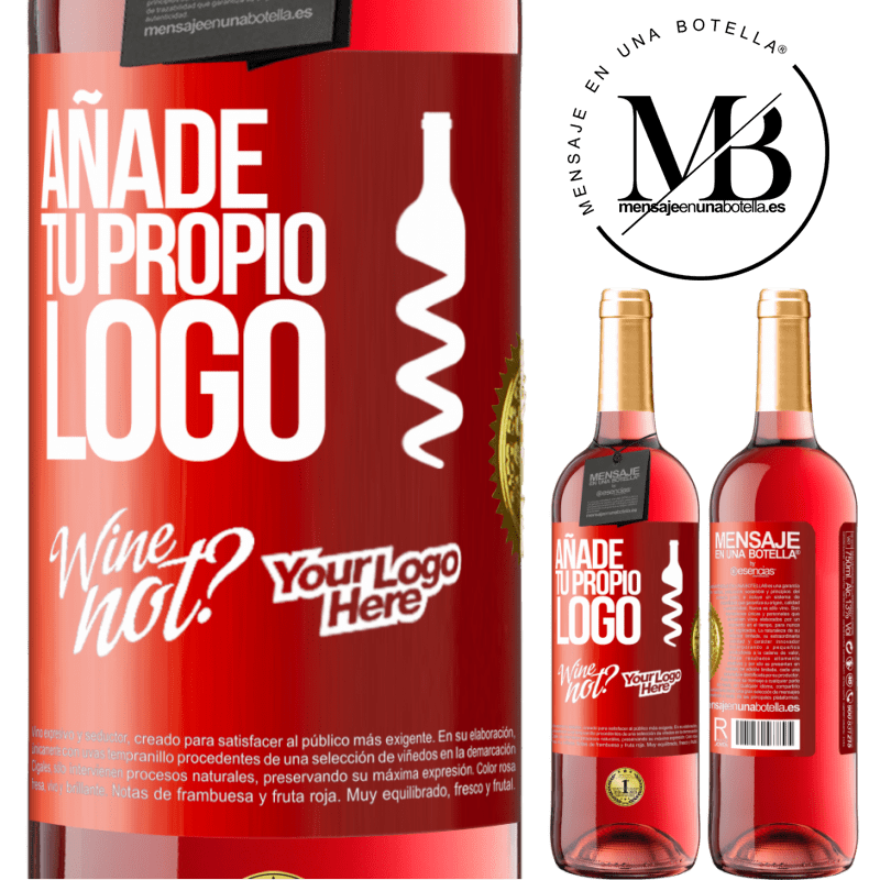 29,95 € Envío gratis | Vino Rosado Edición ROSÉ Añade tu propio logo Etiqueta Roja. Etiqueta personalizable Vino joven Cosecha 2024 Tempranillo