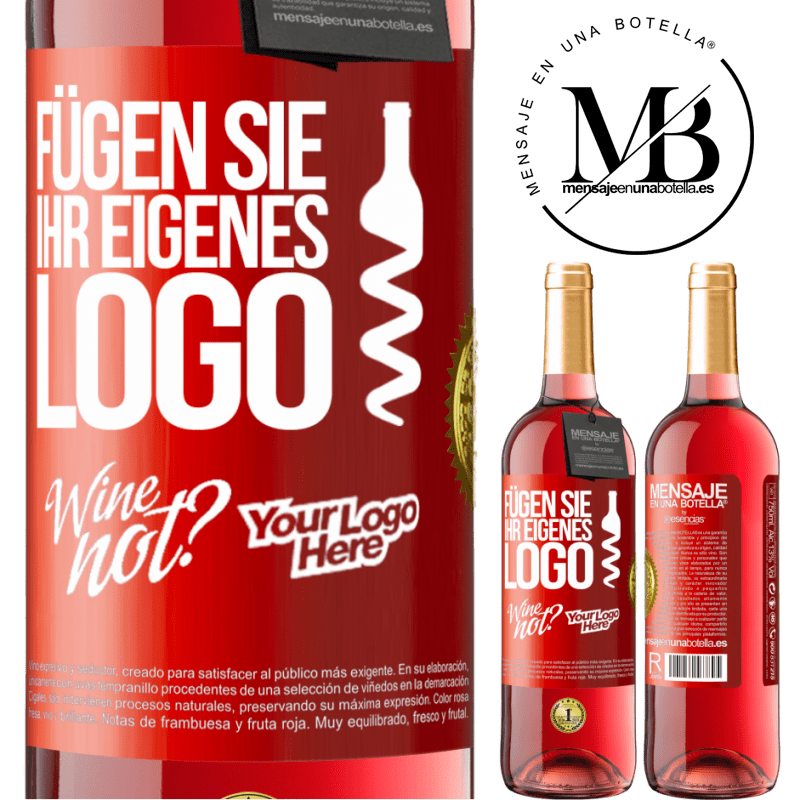 29,95 € Kostenloser Versand | Roséwein ROSÉ Ausgabe Füge dein eigenes Logo hinzu Rote Markierung. Anpassbares Etikett Junger Wein Ernte 2023 Tempranillo