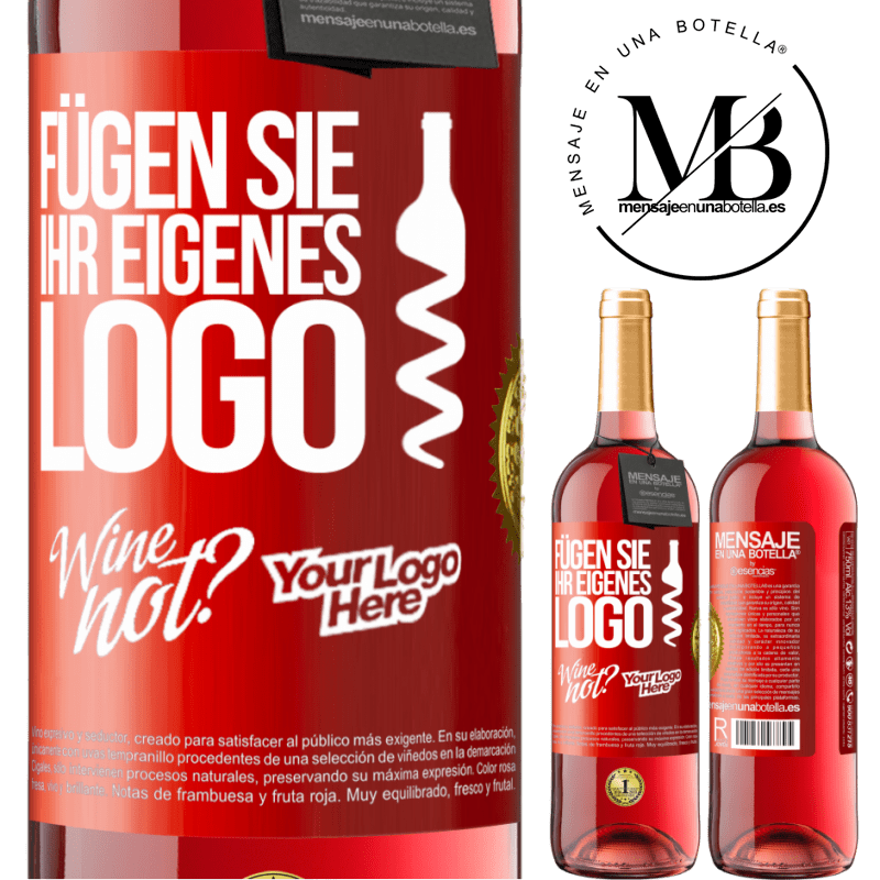 29,95 € Kostenloser Versand | Roséwein ROSÉ Ausgabe Füge dein eigenes Logo hinzu Rote Markierung. Anpassbares Etikett Junger Wein Ernte 2024 Tempranillo