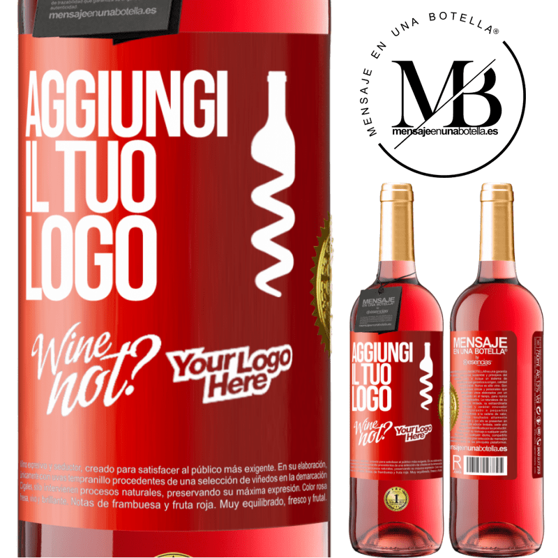 29,95 € Spedizione Gratuita | Vino rosato Edizione ROSÉ Aggiungi il tuo logo Etichetta Rossa. Etichetta personalizzabile Vino giovane Raccogliere 2025 Tempranillo
