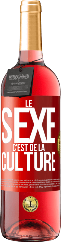 29,95 € Envoi gratuit | Vin rosé Édition ROSÉ Le sexe c'est de la culture Étiquette Rouge. Étiquette personnalisable Vin jeune Récolte 2025 Tempranillo