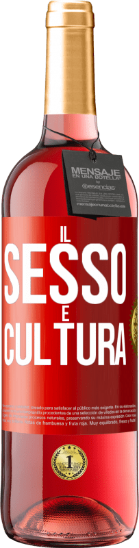 29,95 € Spedizione Gratuita | Vino rosato Edizione ROSÉ Il sesso è cultura Etichetta Rossa. Etichetta personalizzabile Vino giovane Raccogliere 2023 Tempranillo