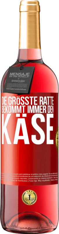 Kostenloser Versand | Roséwein ROSÉ Ausgabe Die größte Ratte bekommt immer den Käse Rote Markierung. Anpassbares Etikett Junger Wein Ernte 2023 Tempranillo