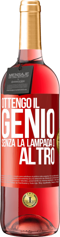 29,95 € | Vino rosato Edizione ROSÉ Ottengo il genio senza la lampada o altro Etichetta Rossa. Etichetta personalizzabile Vino giovane Raccogliere 2024 Tempranillo