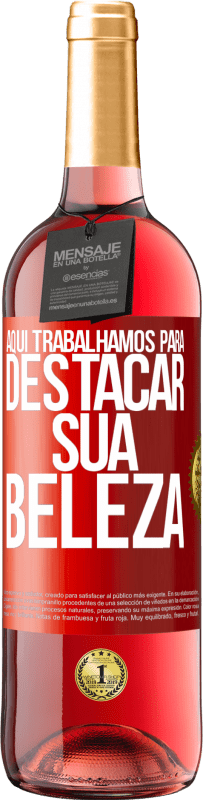 29,95 € | Vinho rosé Edição ROSÉ Aqui trabalhamos para destacar sua beleza Etiqueta Vermelha. Etiqueta personalizável Vinho jovem Colheita 2024 Tempranillo