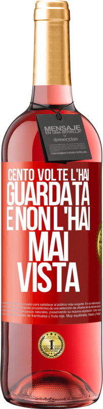 29,95 € Spedizione Gratuita | Vino rosato Edizione ROSÉ Cento volte l'hai guardata e non l'hai mai vista Etichetta Rossa. Etichetta personalizzabile Vino giovane Raccogliere 2024 Tempranillo