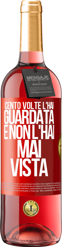 29,95 € | Vino rosato Edizione ROSÉ Cento volte l'hai guardata e non l'hai mai vista Etichetta Rossa. Etichetta personalizzabile Vino giovane Raccogliere 2025 Tempranillo