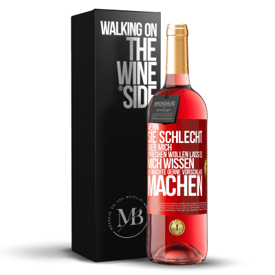 «Wenn sie schlecht über mich sprechen wollen, lass es mich wissen. Ich möchte gerne Vorschläge machen» ROSÉ Ausgabe