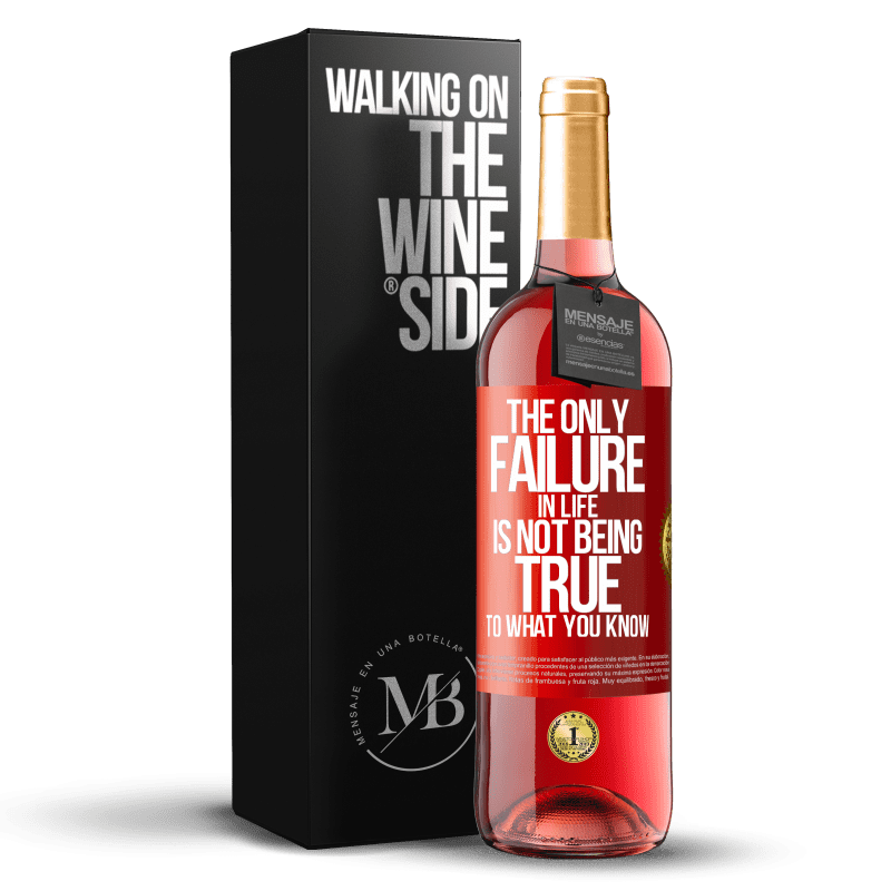 29,95 € Free Shipping | Rosé Wine ROSÉ Edition The only failure in life is not being true to what you know Red Label. Customizable label Young wine Harvest 2023 Tempranillo