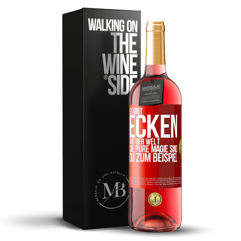 29,95 € Kostenloser Versand | Roséwein ROSÉ Ausgabe Es gibt Ecken auf der Welt, die pure Magie sind. du zum Beispiel Rote Markierung. Anpassbares Etikett Junger Wein Ernte 2023 Tempranillo