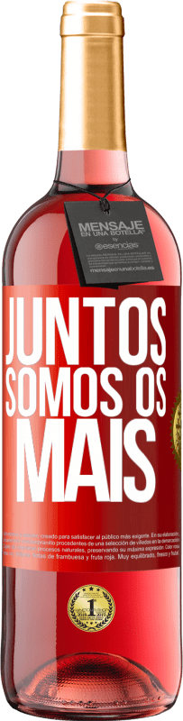 29,95 € Envio grátis | Vinho rosé Edição ROSÉ Juntos somos os mais Etiqueta Vermelha. Etiqueta personalizável Vinho jovem Colheita 2024 Tempranillo