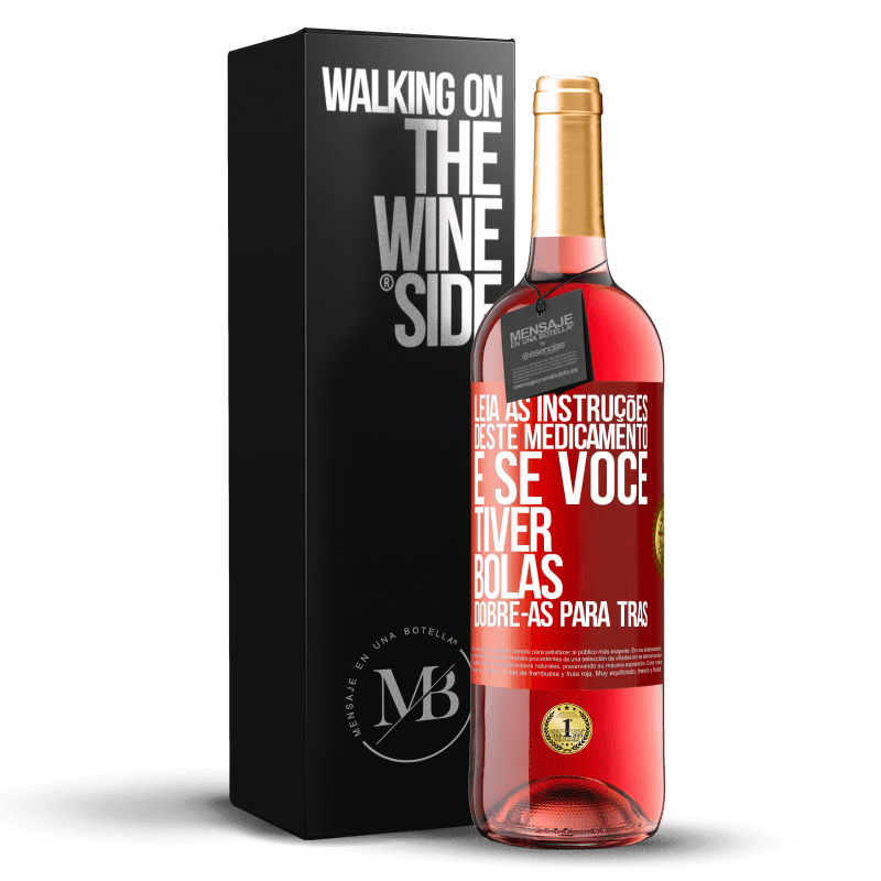 29,95 € Envio grátis | Vinho rosé Edição ROSÉ Leia as instruções deste medicamento e se você tiver bolas, dobre-as para trás Etiqueta Vermelha. Etiqueta personalizável Vinho jovem Colheita 2025 Tempranillo