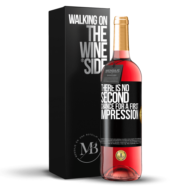 29,95 € Бесплатная доставка | Розовое вино Издание ROSÉ Второго шанса для первого впечатления нет Черная метка. Настраиваемая этикетка Молодое вино Урожай 2023 Tempranillo