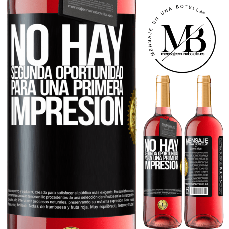 29,95 € Envío gratis | Vino Rosado Edición ROSÉ No hay una segunda oportunidad para una primera impresión Etiqueta Negra. Etiqueta personalizable Vino joven Cosecha 2025 Tempranillo