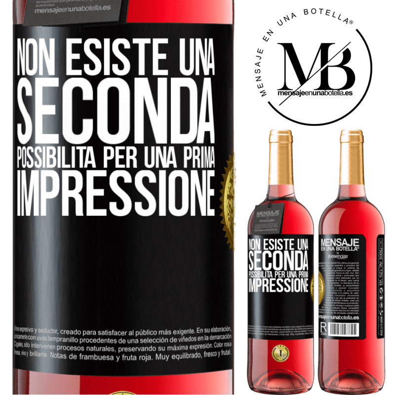 29,95 € Spedizione Gratuita | Vino rosato Edizione ROSÉ Non esiste una seconda possibilità per una prima impressione Etichetta Nera. Etichetta personalizzabile Vino giovane Raccogliere 2024 Tempranillo