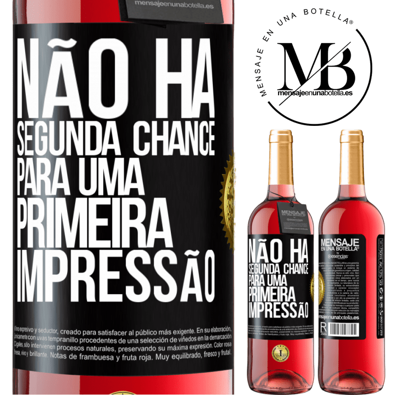 29,95 € Envio grátis | Vinho rosé Edição ROSÉ Não há segunda chance para uma primeira impressão Etiqueta Preta. Etiqueta personalizável Vinho jovem Colheita 2024 Tempranillo