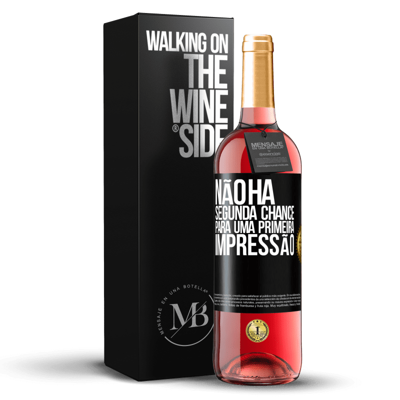 29,95 € Envio grátis | Vinho rosé Edição ROSÉ Não há segunda chance para uma primeira impressão Etiqueta Preta. Etiqueta personalizável Vinho jovem Colheita 2024 Tempranillo