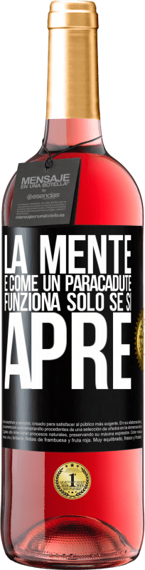 29,95 € Spedizione Gratuita | Vino rosato Edizione ROSÉ La mente è come un paracadute. Funziona solo se si apre Etichetta Nera. Etichetta personalizzabile Vino giovane Raccogliere 2025 Tempranillo