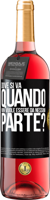 Spedizione Gratuita | Vino rosato Edizione ROSÉ dove si va quando non vuole essere da nessuna parte? Etichetta Nera. Etichetta personalizzabile Vino giovane Raccogliere 2023 Tempranillo