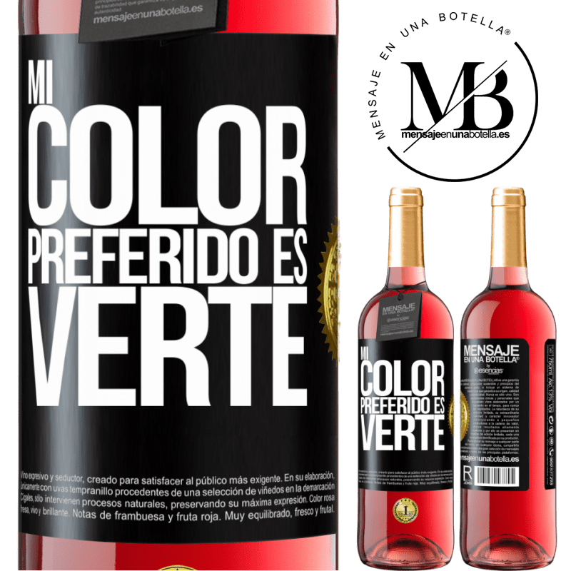 29,95 € Free Shipping | Rosé Wine ROSÉ Edition Mi color preferido es: verte Black Label. Customizable label Young wine Harvest 2021 Tempranillo