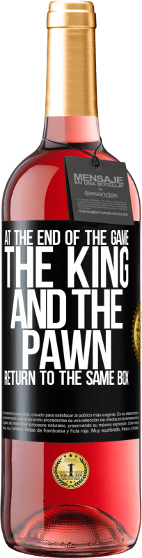 29,95 € | Rosé Wine ROSÉ Edition At the end of the game, the king and the pawn return to the same box Black Label. Customizable label Young wine Harvest 2024 Tempranillo