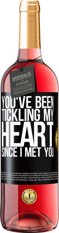 29,95 € Free Shipping | Rosé Wine ROSÉ Edition You've been tickling my heart since I met you Black Label. Customizable label Young wine Harvest 2025 Tempranillo