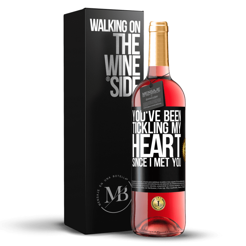 24,95 € Free Shipping | Rosé Wine ROSÉ Edition You've been tickling my heart since I met you Black Label. Customizable label Young wine Harvest 2021 Tempranillo