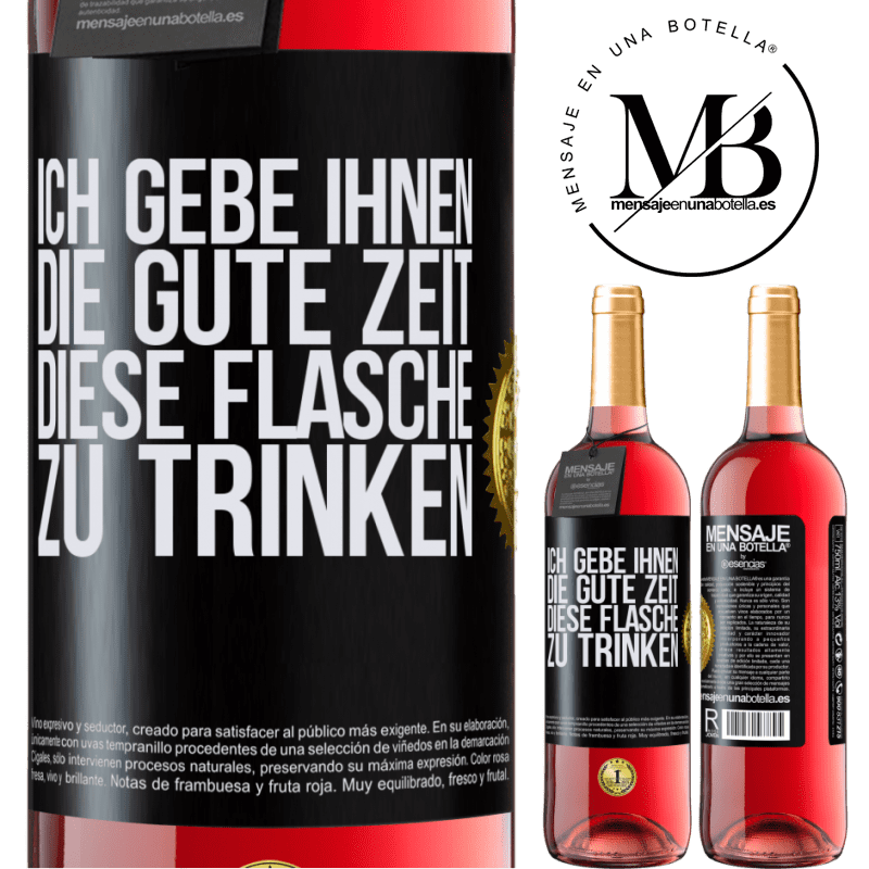 29,95 € Kostenloser Versand | Roséwein ROSÉ Ausgabe Ich schenken dir den schönen Moment, den wir verbringen werden, um diese Flasche zu trinken Schwarzes Etikett. Anpassbares Etikett Junger Wein Ernte 2023 Tempranillo