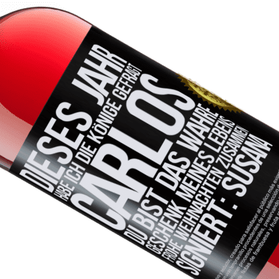 Einzigartige und Persönliche Ausdrücke. «Dieses Jahr habe ich die heiligen Könige um dich gebeten, Carlos, du bist das wahre Geschenk meines Lebens. Frohe Weihnachten zu» ROSÉ Ausgabe