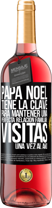 «Papá Noel tiene la clave para mantener una perfecta relación familiar: Visitas una vez al año» Edición ROSÉ