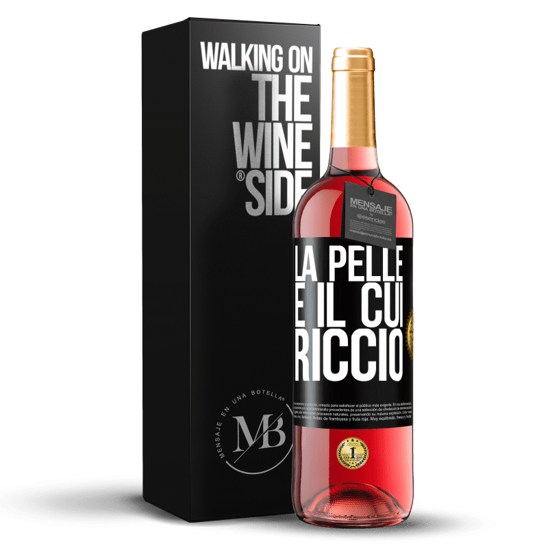 29,95 € Spedizione Gratuita | Vino rosato Edizione ROSÉ La pelle è il cui riccio Etichetta Nera. Etichetta personalizzabile Vino giovane Raccogliere 2025 Tempranillo