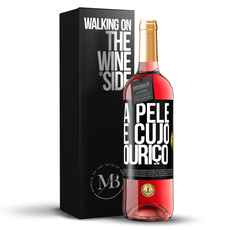 29,95 € Envio grátis | Vinho rosé Edição ROSÉ A pele é cujo ouriço Etiqueta Preta. Etiqueta personalizável Vinho jovem Colheita 2025 Tempranillo