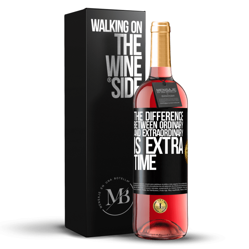 29,95 € Бесплатная доставка | Розовое вино Издание ROSÉ Разница между обычным и экстраординарным - это ДОПОЛНИТЕЛЬНОЕ время Черная метка. Настраиваемая этикетка Молодое вино Урожай 2024 Tempranillo