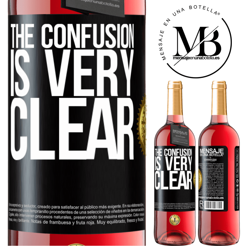 24,95 € Free Shipping | Rosé Wine ROSÉ Edition The confusion is very clear Black Label. Customizable label Young wine Harvest 2021 Tempranillo