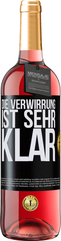 29,95 € | Roséwein ROSÉ Ausgabe Die Verwirrung ist sehr klar Schwarzes Etikett. Anpassbares Etikett Junger Wein Ernte 2023 Tempranillo