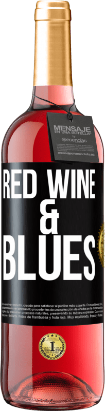 Бесплатная доставка | Розовое вино Издание ROSÉ Red wine & Blues Черная метка. Настраиваемая этикетка Молодое вино Урожай 2023 Tempranillo