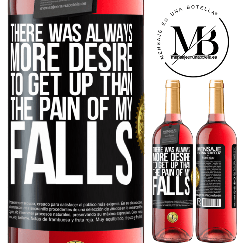29,95 € Free Shipping | Rosé Wine ROSÉ Edition There was always more desire to get up than the pain of my falls Black Label. Customizable label Young wine Harvest 2022 Tempranillo