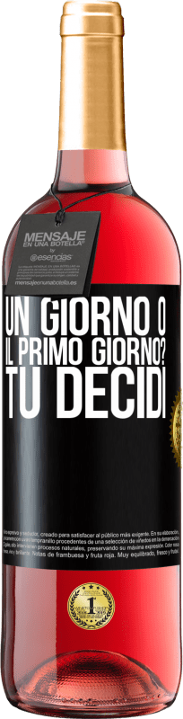 29,95 € | Vino rosato Edizione ROSÉ un giorno o il primo giorno? Tu decidi Etichetta Nera. Etichetta personalizzabile Vino giovane Raccogliere 2025 Tempranillo