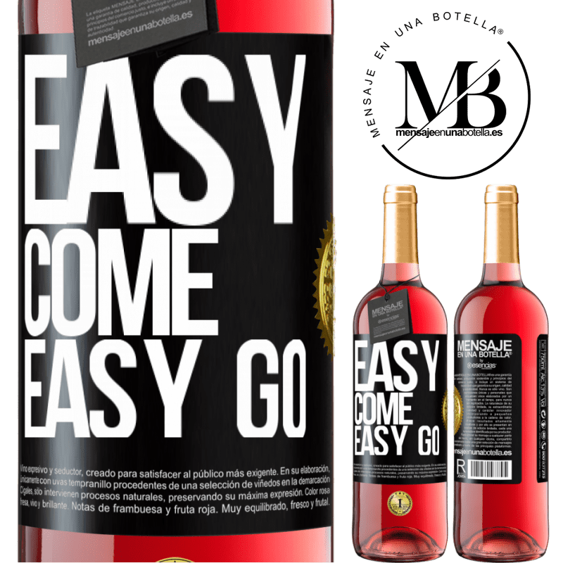 29,95 € Free Shipping | Rosé Wine ROSÉ Edition Easy come, easy go Black Label. Customizable label Young wine Harvest 2022 Tempranillo