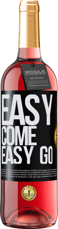 29,95 € | Roséwein ROSÉ Ausgabe Easy come, easy go Schwarzes Etikett. Anpassbares Etikett Junger Wein Ernte 2024 Tempranillo