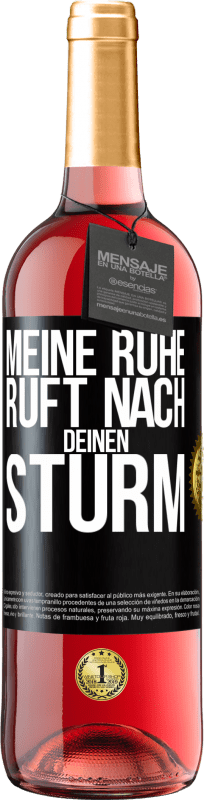 29,95 € | Roséwein ROSÉ Ausgabe Meine Ruhe ruft nach deinen Sturm Schwarzes Etikett. Anpassbares Etikett Junger Wein Ernte 2024 Tempranillo