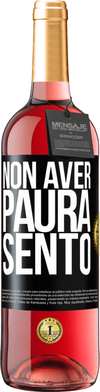 29,95 € | Vino rosato Edizione ROSÉ Non aver paura Sento Etichetta Nera. Etichetta personalizzabile Vino giovane Raccogliere 2023 Tempranillo