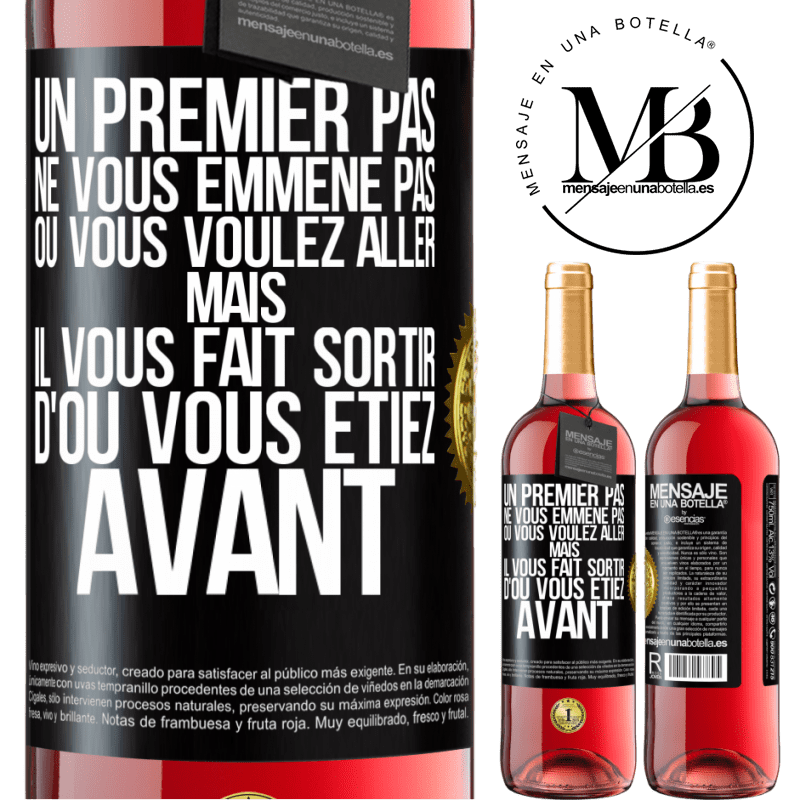 29,95 € Envoi gratuit | Vin rosé Édition ROSÉ Un premier pas ne vous emmène pas où vous voulez aller, mais il vous fait sortir d'où vous étiez avant Étiquette Noire. Étiquette personnalisable Vin jeune Récolte 2025 Tempranillo