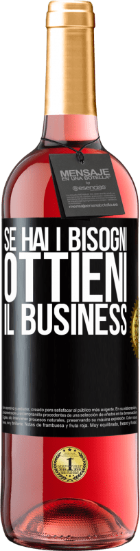 «Se hai i bisogni, ottieni il business» Edizione ROSÉ