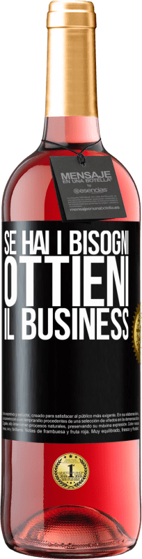 29,95 € Spedizione Gratuita | Vino rosato Edizione ROSÉ Se hai i bisogni, ottieni il business Etichetta Nera. Etichetta personalizzabile Vino giovane Raccogliere 2025 Tempranillo