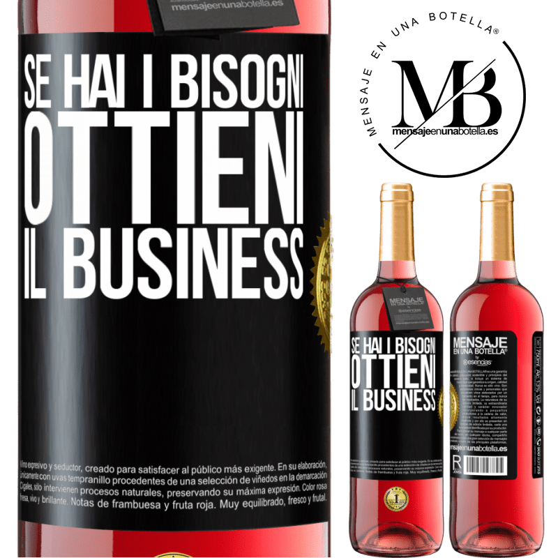 29,95 € Spedizione Gratuita | Vino rosato Edizione ROSÉ Se hai i bisogni, ottieni il business Etichetta Nera. Etichetta personalizzabile Vino giovane Raccogliere 2025 Tempranillo